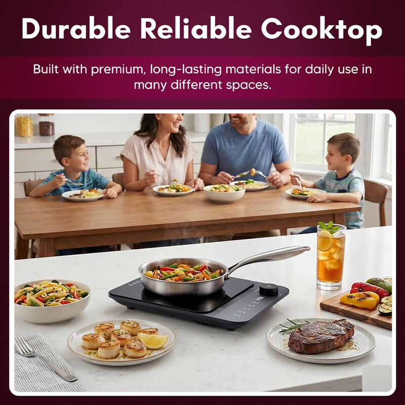 Elite Gourmet SlimStore Induction Cooktop, Black image number 3