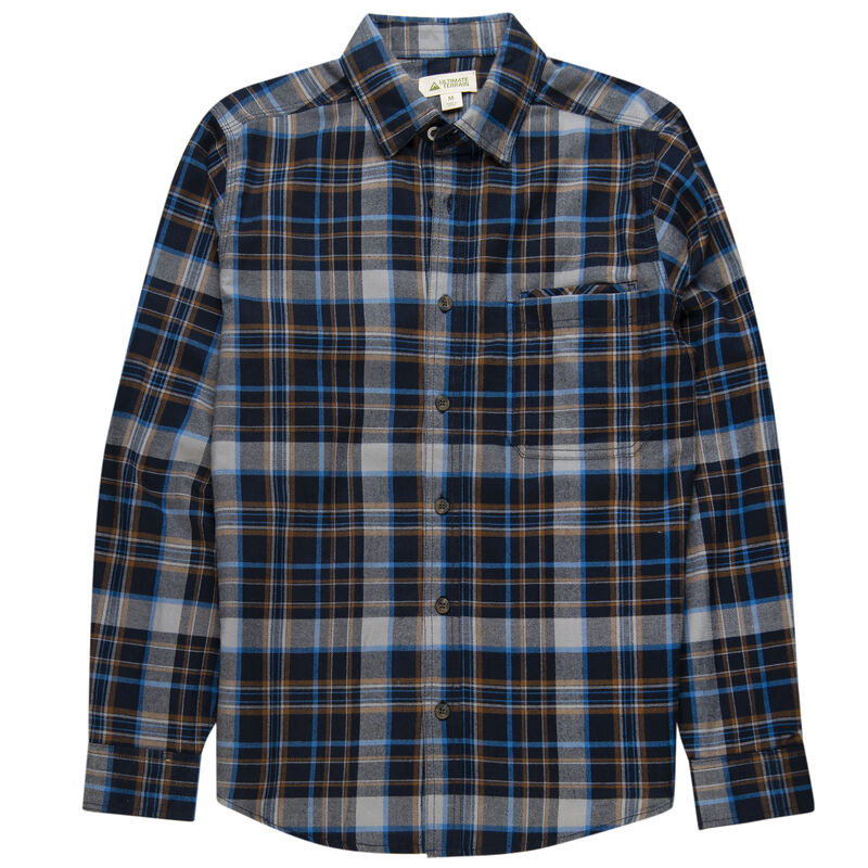 Ultimate Terrain Men's Essential Flannel Long-Sleeve Plaid Shirt image number 7