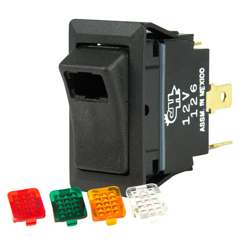 BEP SPST Rocker Switch, Off/On, Interchangeable Lens image number 1
