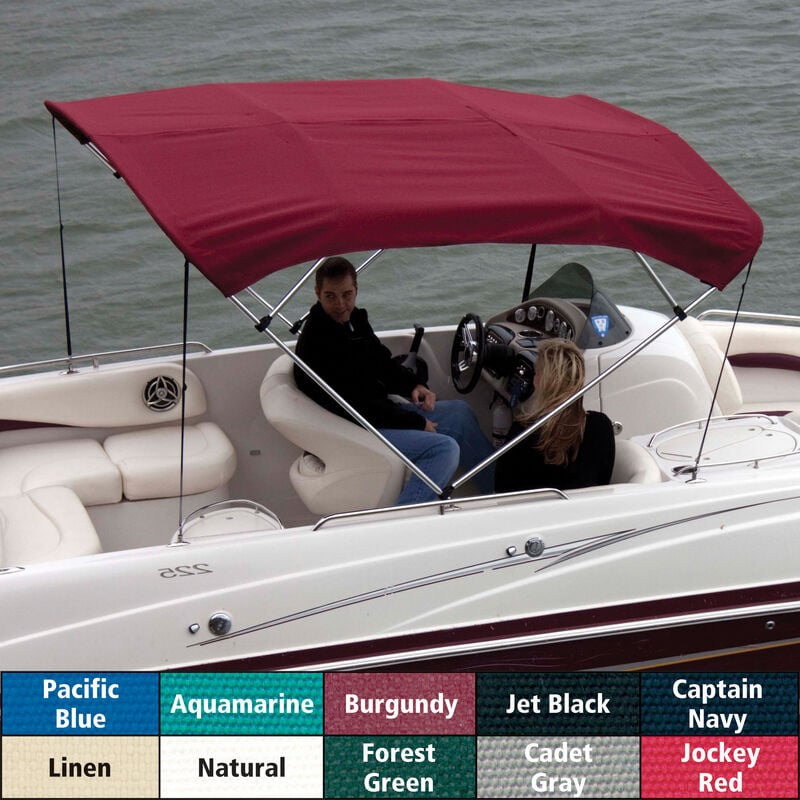 Shademate Bimini Top Sunbrella Fabric and Boot Only, 4-Bow 8'L, 42"H, 54"-60"W image number 2