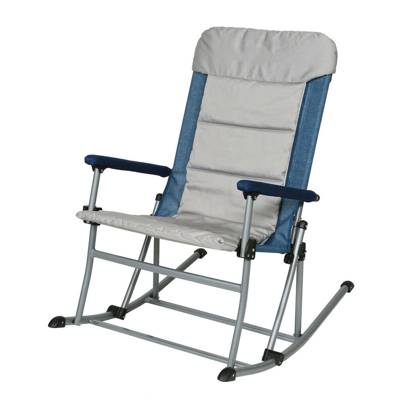 Venture Forward Rocking Chair with Removable Pad, Blue/Gray image number 5