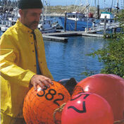 Commercial Fishing Net Buoy, Rocket Red (15" x 21")