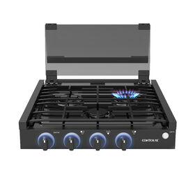 CONTOURE CT-1700BKTC 3-Burner Recessed Gas Cooktop, Stainless Steel