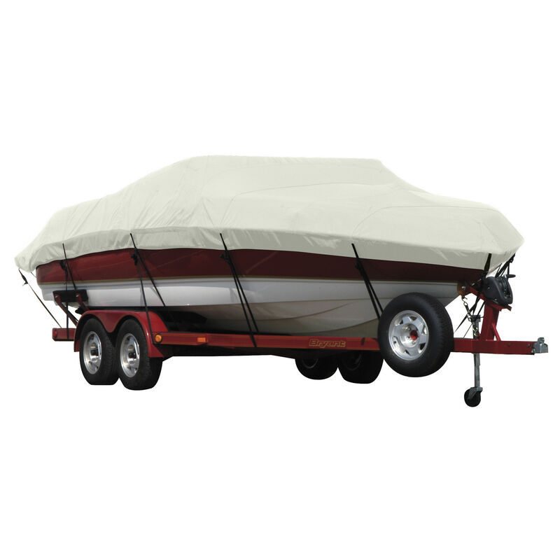 Sunbrella Boat Cover For Cobalt 23 Ls Deck Boat W/Strb Ladder W/Bimini Cutouts image number 18