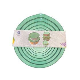 Phantom Chef Food Storage 14-Piece Round Container Set, 7 Containers with Lids, Green