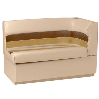Toonmate Deluxe Pontoon Corner Couch with Toe Kick Base, Left Side, Sand