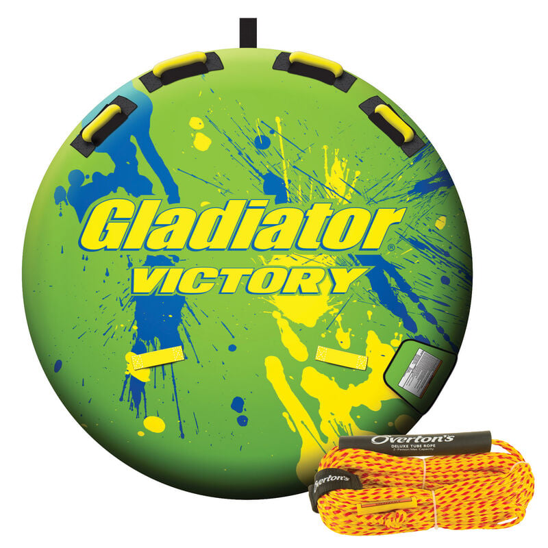 Gladiator Victory 1-Person Towable Tube Package With Tow Rope image number 1