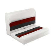 Toonmate Deluxe 27" Lounge Seat Top - White/Red/Charcoal