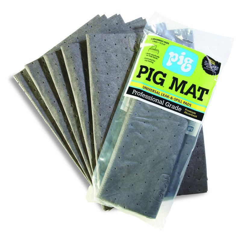 New Pig Universal Lightweight Absorbent Mat Pads, 5-Pack, 15" x 20" image number 1