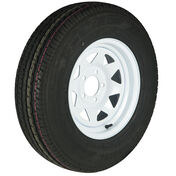 Trailer King II ST215/75 R 14 Radial Trailer Tire, 5-Lug White Spoke Rim