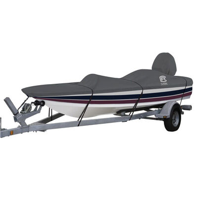 Classic Accessories StormPro Heavy-Duty Trailerable Outboard Ski Boat Cover, Fits 17'6"-18'6"L, 89"W Boats