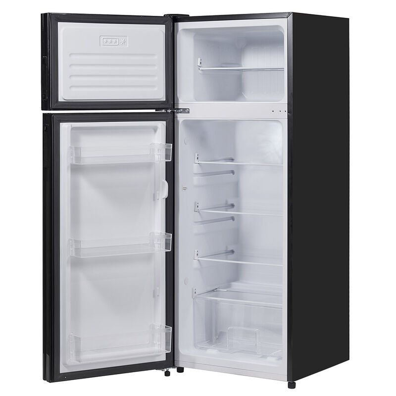Invision 8CU SS Top Mount Freezer RV Refrigerator&mdash;Black/Right image number 2