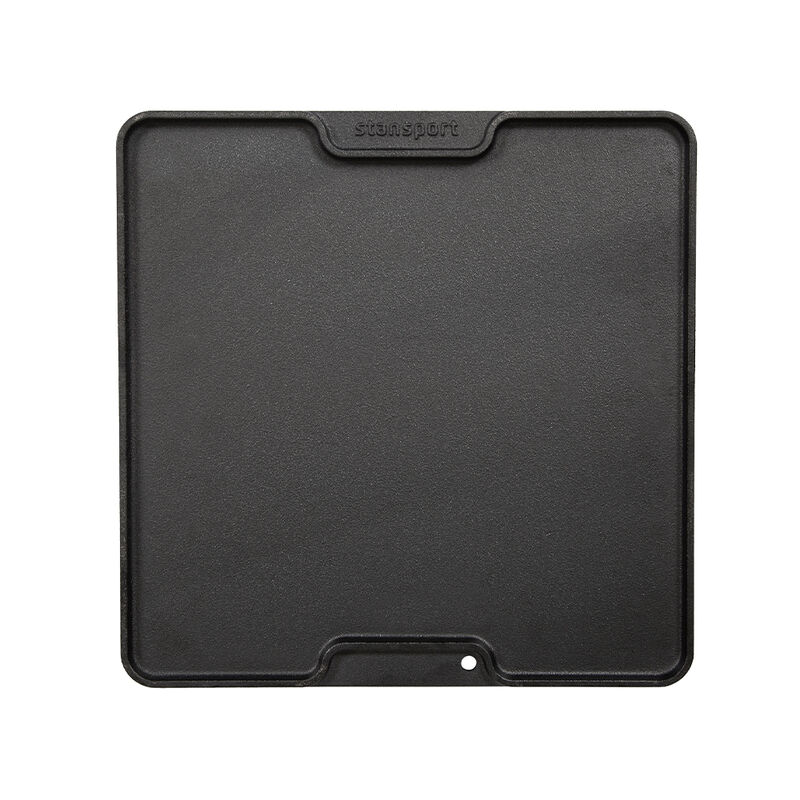 Stansport Pre-Seasoned Cast Iron Griddle with Lid Lifting Hole image number 2