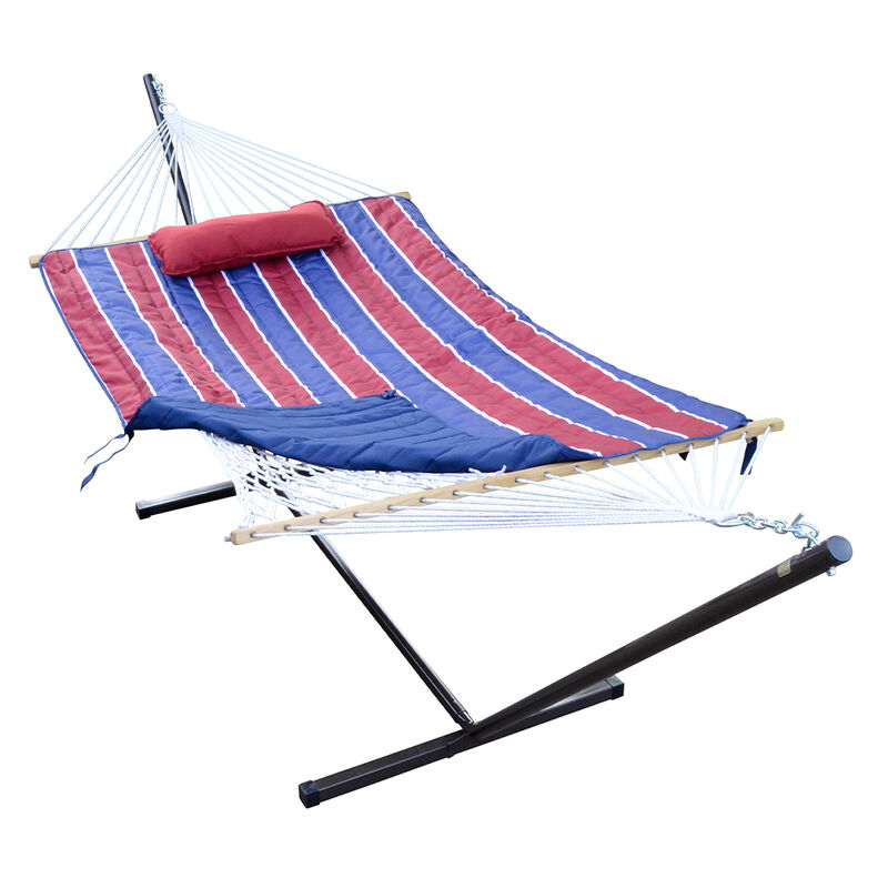 Algoma Single Rope Hammock, Stand, Pad, and Pillow Combination image number 2
