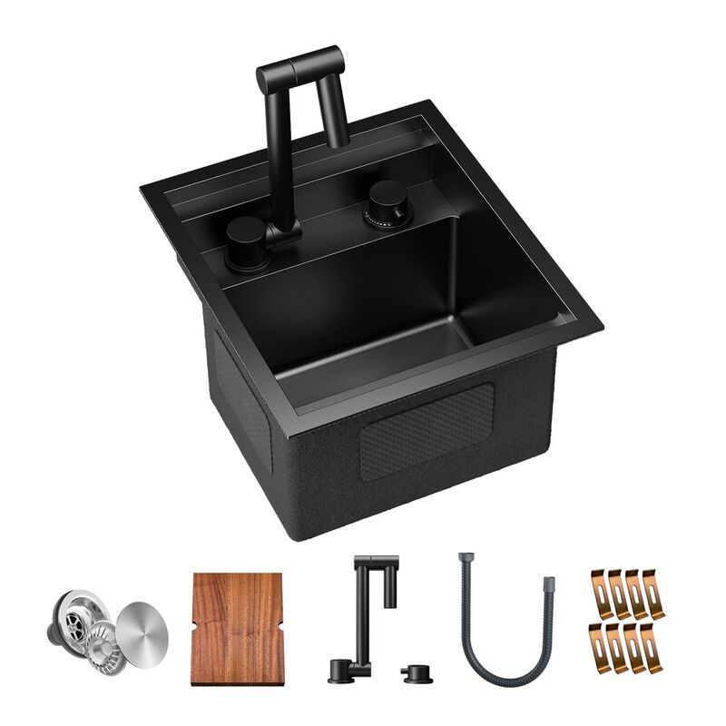 WELLFE RV Kitchen 13 x 15 x 9 in Undermount Bar Sink