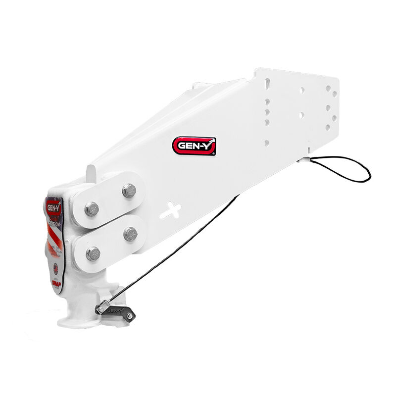 Gen-Y Hitch Executive 5th Wheel Pin Box Replacement with Gooseneck SnapLatch 2-5/16" Coupler, 1.5K-4.5K Pin Weight, 30K Towing, EXCLUSIVE White Limited Edition image number 2