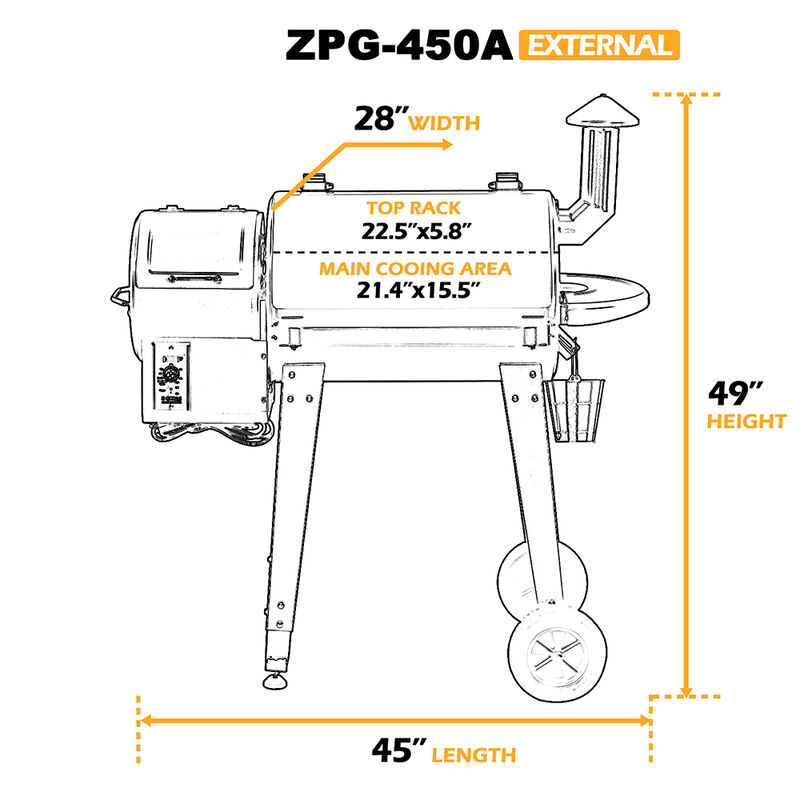 Z Grills 450A 8-in-1 BBQ Pellet Grill and Smoker image number 9