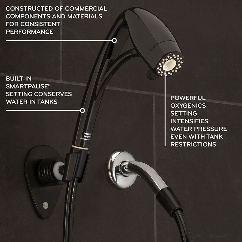 Oxygenics BodySpa Adventure RV Handheld Shower Head Kit, Black Overton's