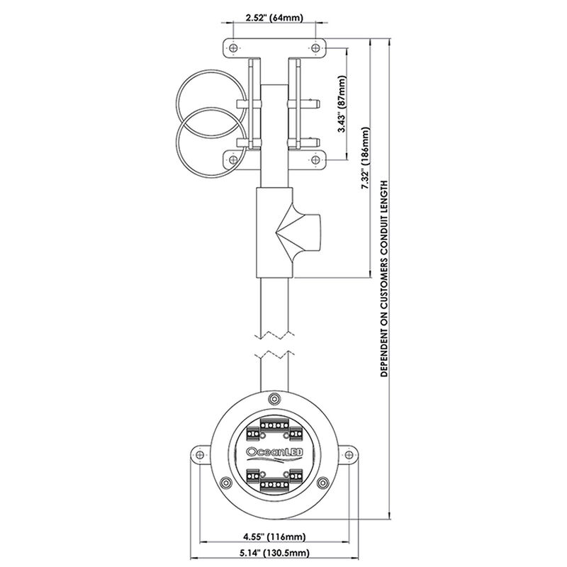 OceanLED Sport S3124d Dock Light Dual Color - Blue/White image number 7