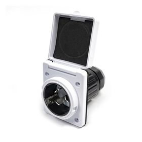 Electric World White 50A RV Inlet 