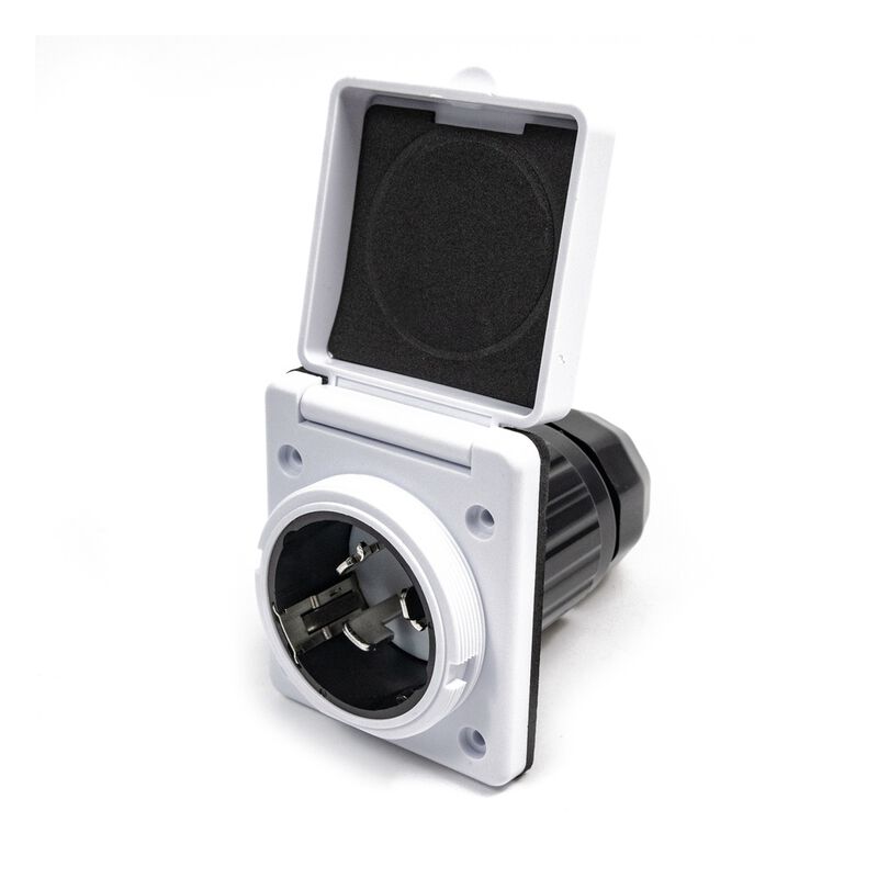 Electric World White 50A RV Inlet 