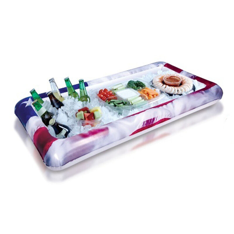 PoolCandy Stars & Stripes Inflatable Buffet Pool Cooler image number 2