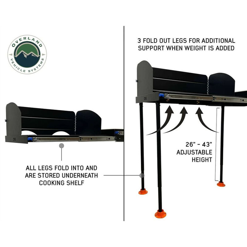 Overland Vehicle Systems Camp Cargo Box Kitchen with Slide Out Sink, Cooking Shelf, and Work Station image number 8