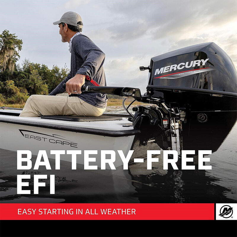 Mercury 8hp EFI Tiller FourStroke Outboard Motor - 15" Shaft, Manual Tilt/Trim, Manual Start image number 3