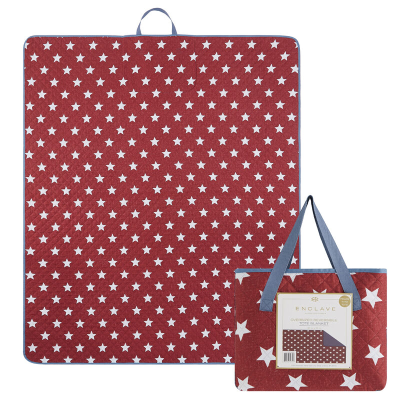 Enclave Oversized Reversible Tote Blanket, Stars image number 1