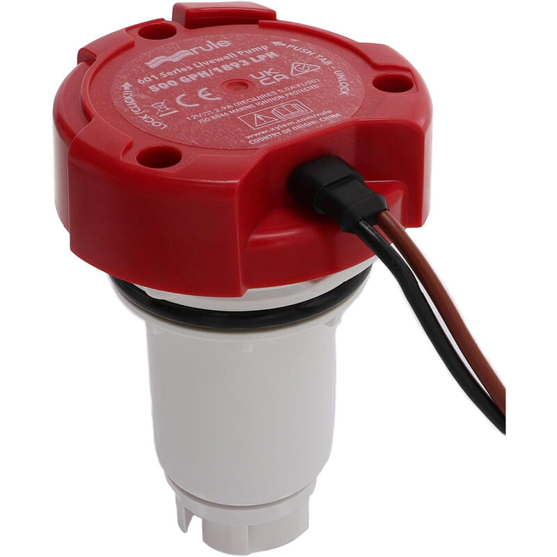 Rule 65DR Livewell Pump Replacement Motor Cartridge, 500 GPH