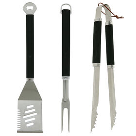 Mr. BAR-B-Q 3-Piece Stainless Steel Tool Set