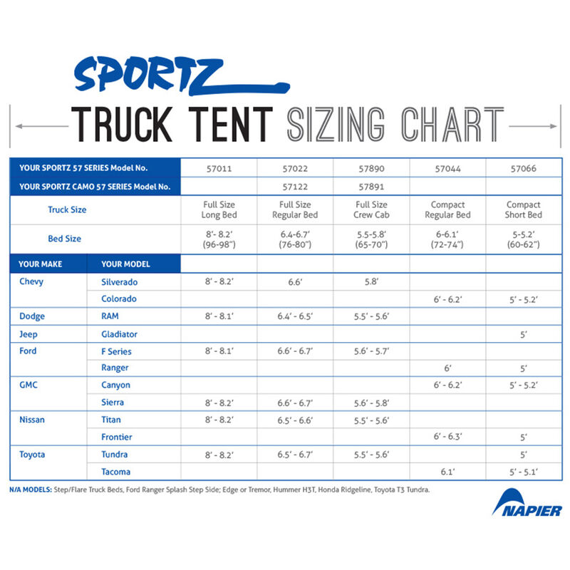 Napier Sportz Truck Tent, Full-Size Regular Bed image number 10