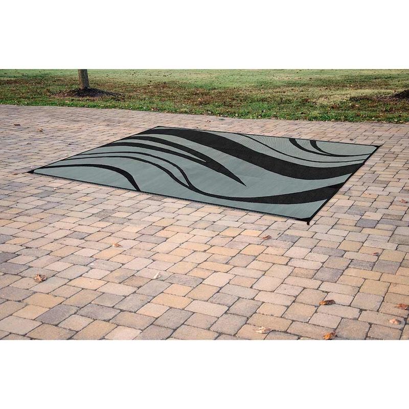 Reversible Wave Design Patio Mat image number 5