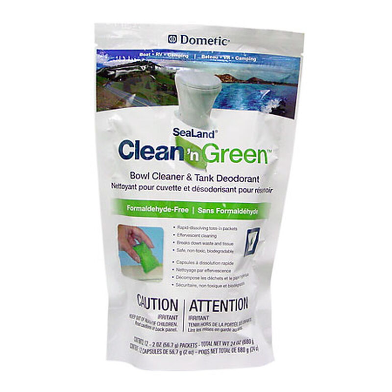 SeaLand Clean 'n Green Bowl Cleaner and Tank Deodorant, 12-pack image number 1