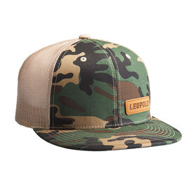 Leupold Men's Leather Patch Camo Trucker Cap