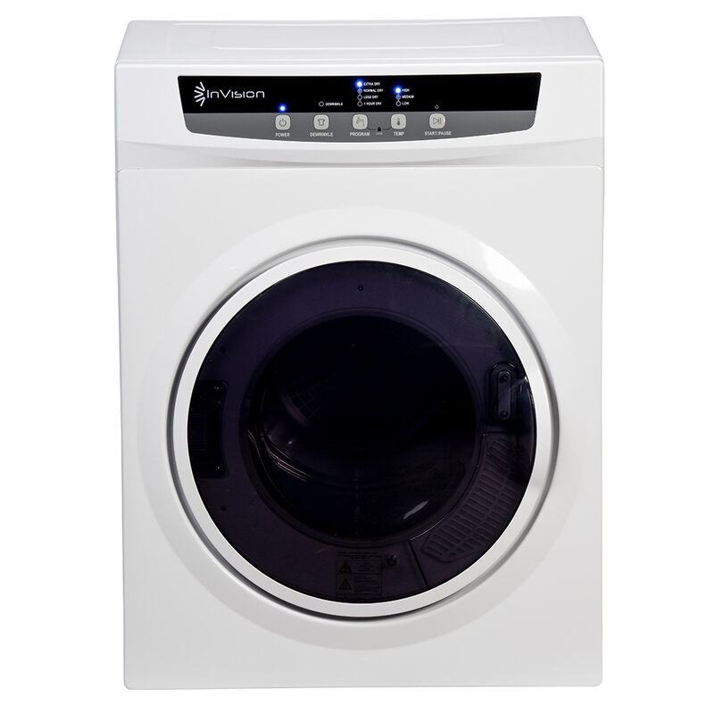 InVision Stackable Dryer 3.5 Cu. Ft. Vented - White