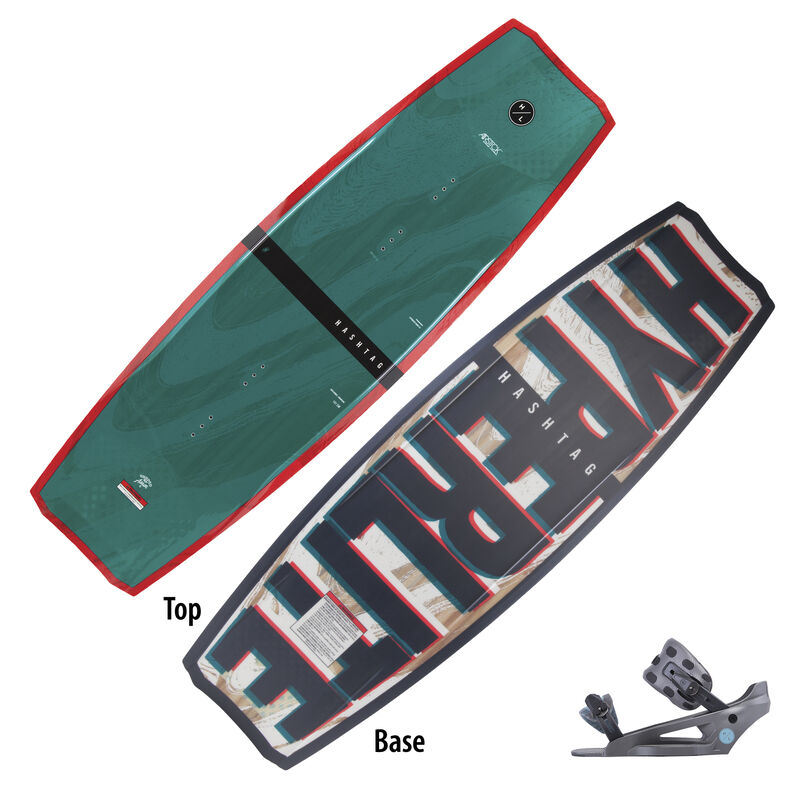 Hyperlite Hashtag Wakeboard With System Lowback Bindings image number 1