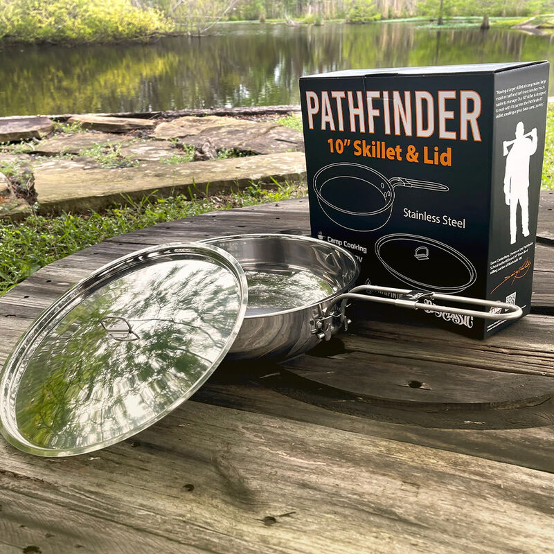 Bayou Classic Stainless Steel Camp Skillet and Lid image number 3