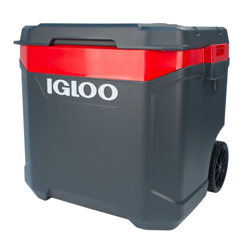 Igloo Latitude 60 Qt. Rolling Cooler, Red/Gray  image number 2