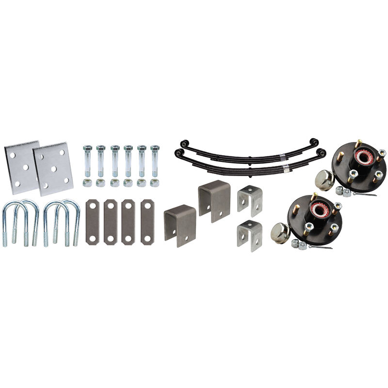 Tie-Down 2-3/8" Tandem Axle Installation Kit With Painted Hub image number 1