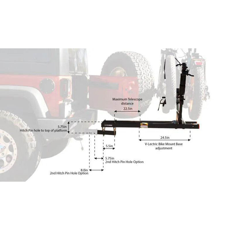Let's Go Aero V-Lectric 3.0 Slideout Two Bike Carrier image number 5