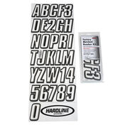 Hardline 800 Series Clear/Black Registration Kit, Beveled 3D Font