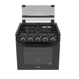 CONTOURE GR-21TCBB 21" 3-Burner Drop-In Gas Range, Black