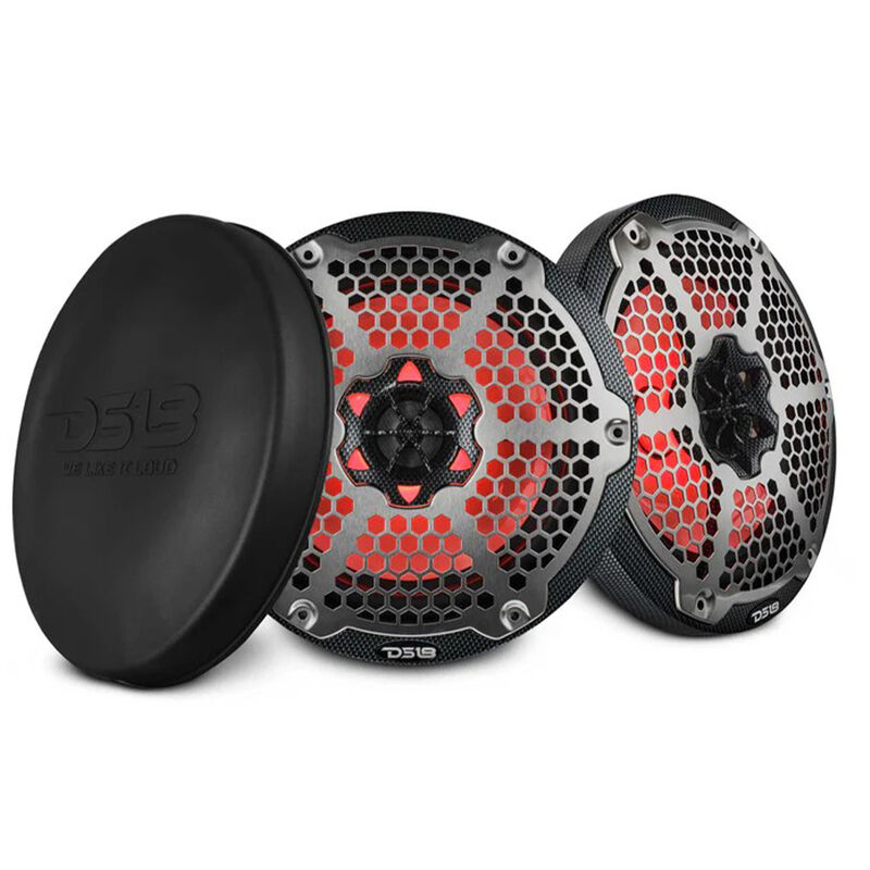 DS18 NXL-8 8" Two-Way Coaxial Marine Speakers with RGB LED Lights, Pair image number 1