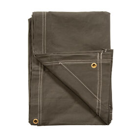 Stansport Heavy-Duty Canvas Tarp, 10' x 12', Olive Drab Green