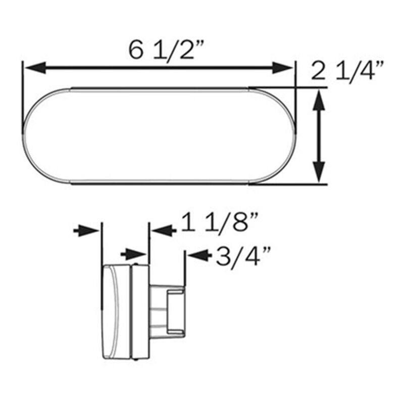 Optronics One Series LED 6" Oval Sealed Tail Light Kit image number 2