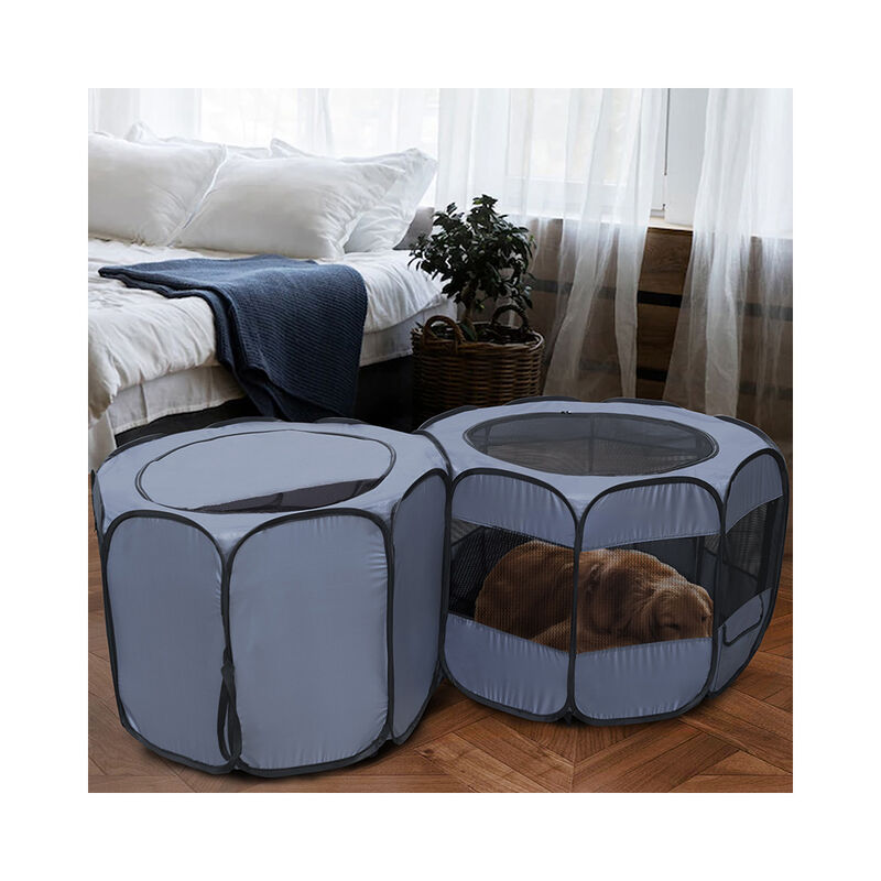 EighteenTek Double Room Pop-Up Pet Playpen, Large image number 6