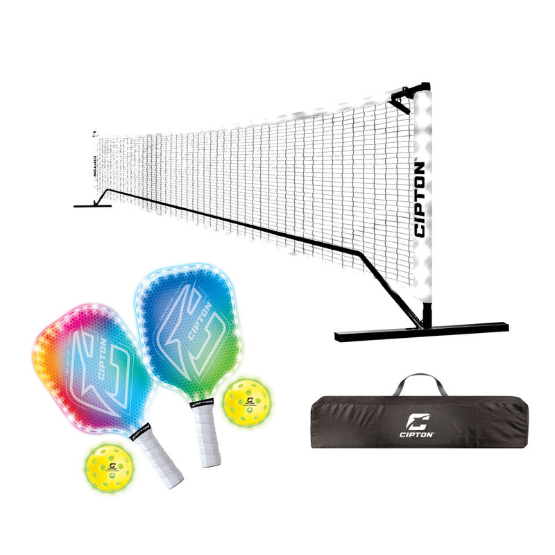 Cipton LED Light-Up Pickleball Set with Net