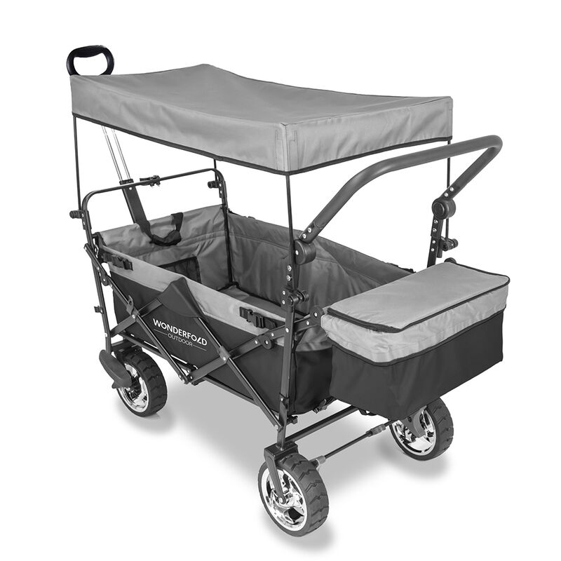 Wonderfold Outdoor S4 Push and Pull Premium Utility Folding Wagon with Canopy image number 10
