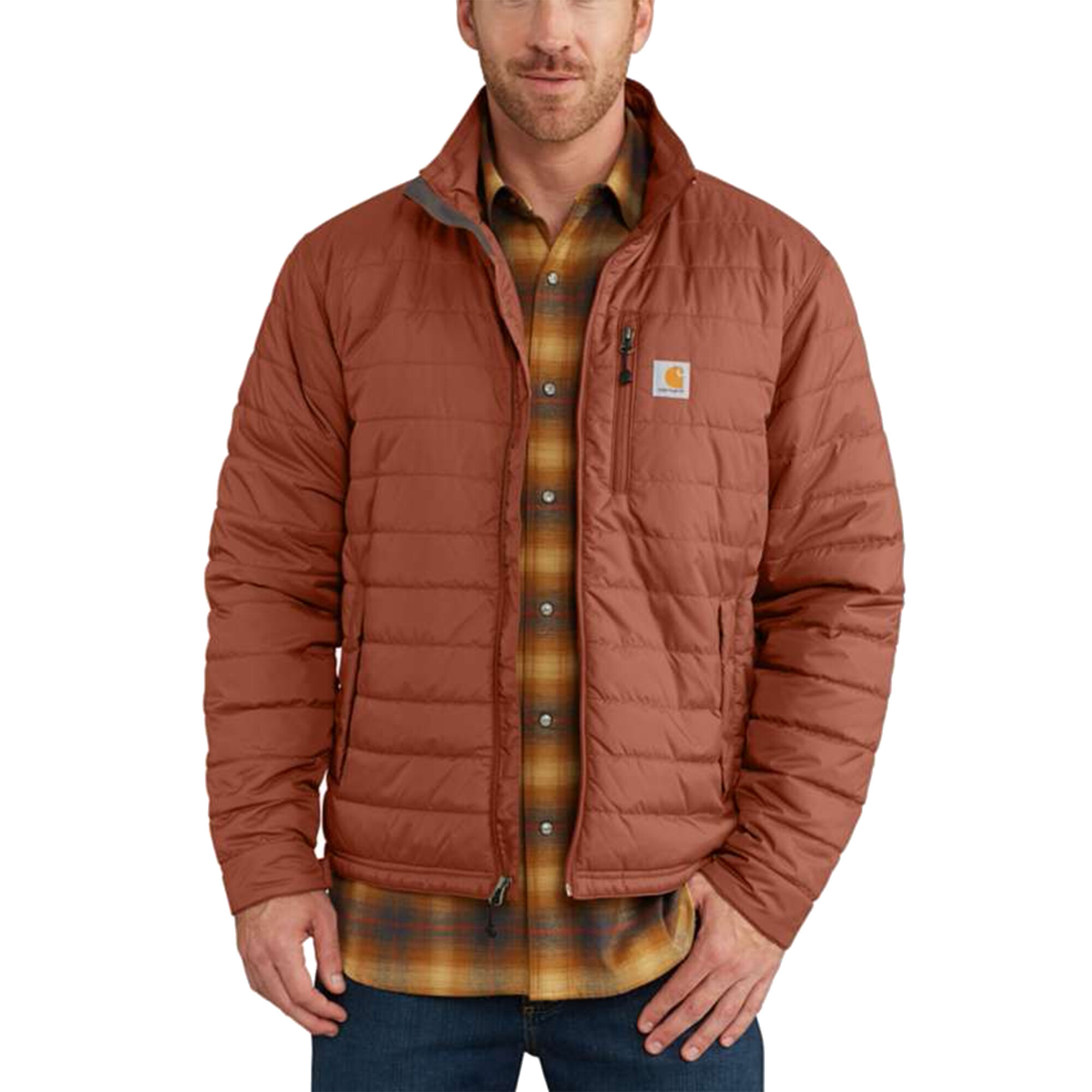 Carhartt ブラウン ジップアップジャケット Carhartt Men's Sherpa Lined Bartlett Jacket - Dark Gravel